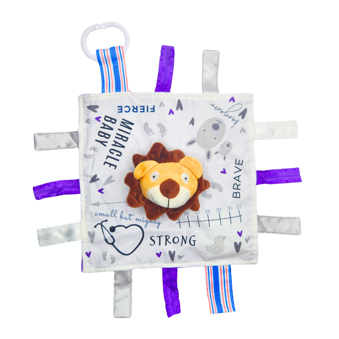 Brave Lion 10x10 NICU Baby Lovey