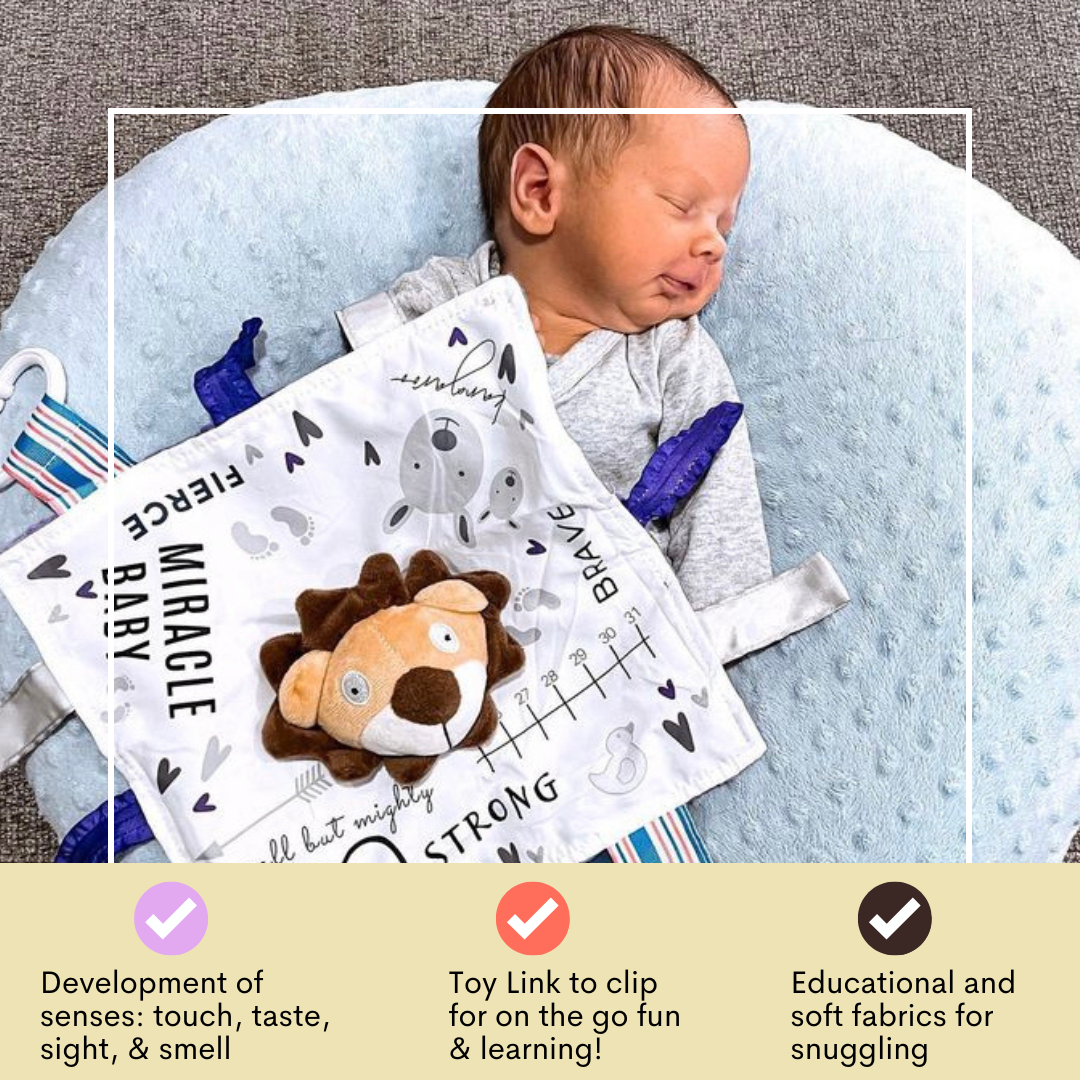 Brave Lion 10x10 NICU Baby Lovey