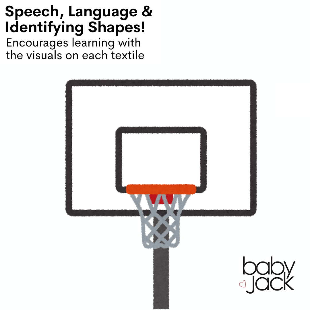 Basketball Learning Lovey 10x10 Plush Stroller Tag Toy by Baby Jack