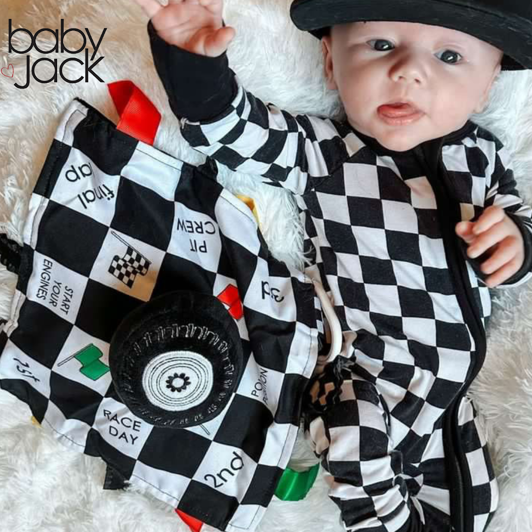 Racing Flag "Start your Engines" Learning Lovey Toy