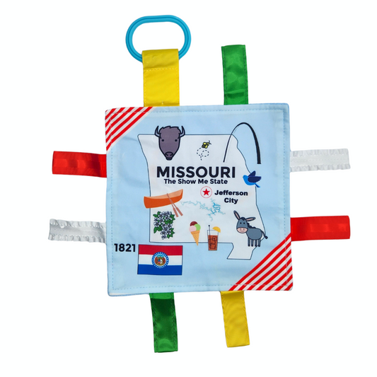 Missouri State Tag Toy Crinkle Square That Teaches Facts