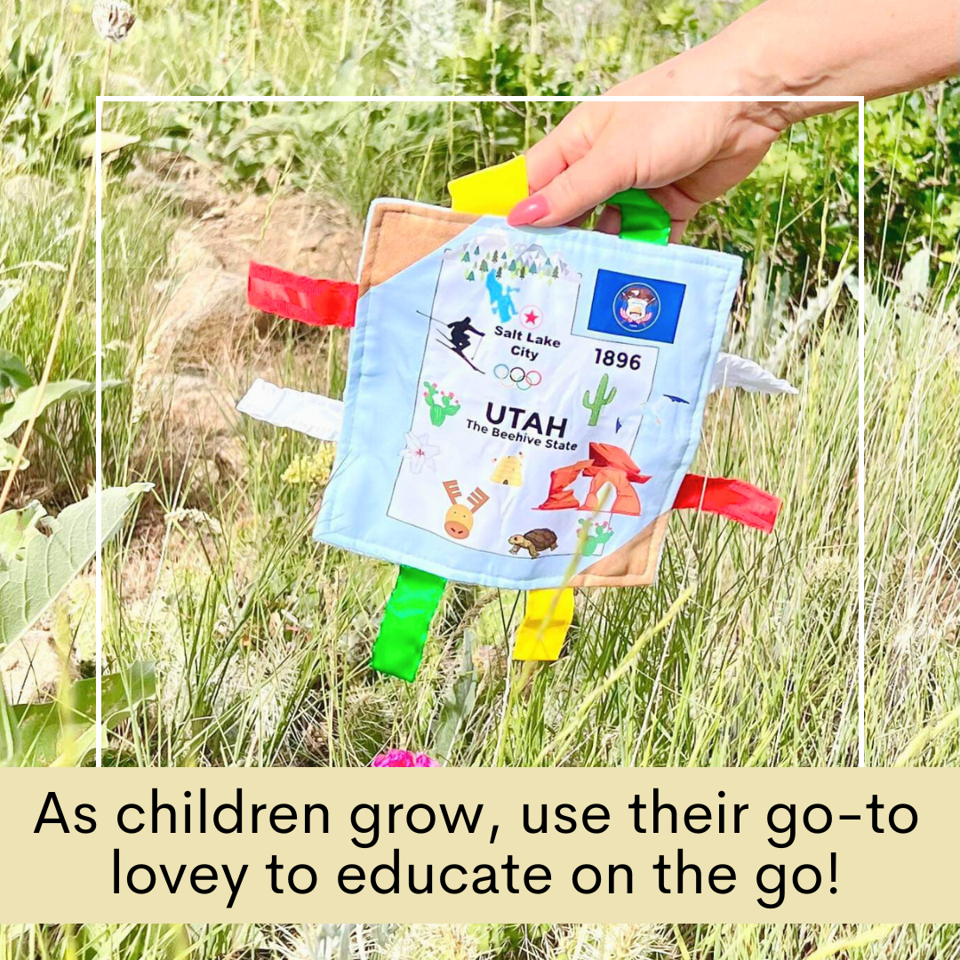 Utah State Tag Toy Crinkle Square That Teaches Facts
