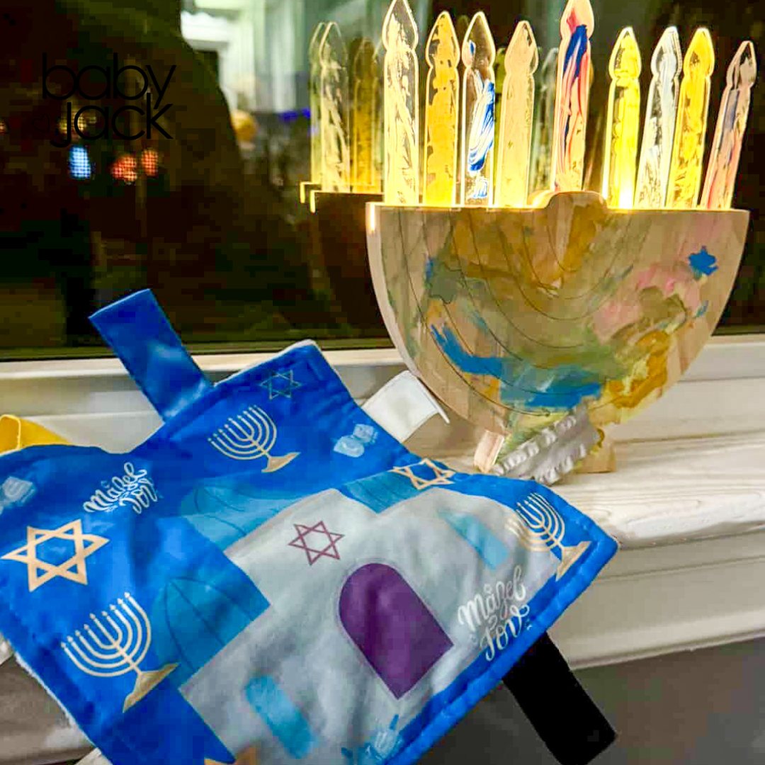 Jewish Baby Tag Crinkle Square