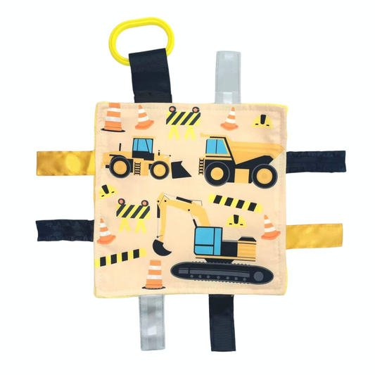 Construction Hard Hat 8x8 Learning Lovey Crinkle Square