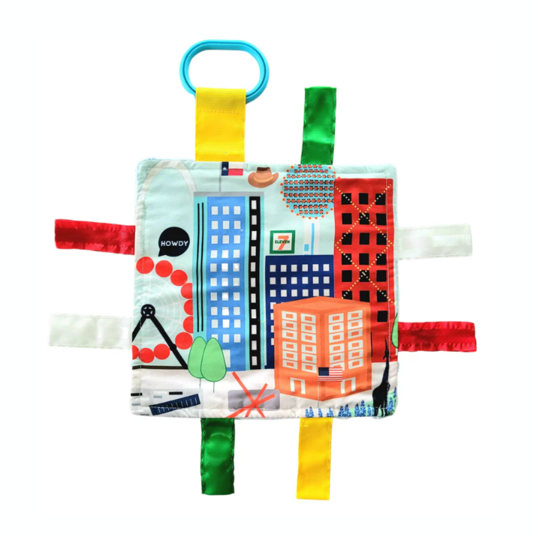 Dallas Texas City Stroller Toy Square with Tags