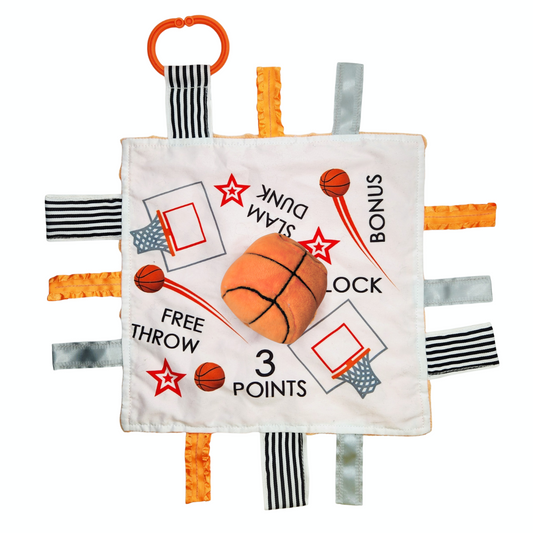 Basketball Learning Lovey 10x10 Plush Stroller Tag Toy by Baby Jack