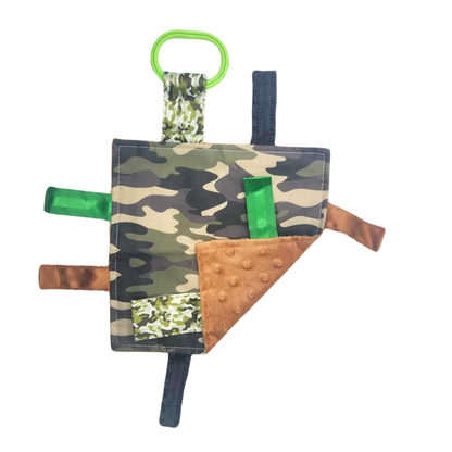 Army Camouflage Military Crinkle Tag Square Lovey