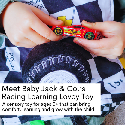 Racing Flag "Start your Engines" Learning Lovey Toy
