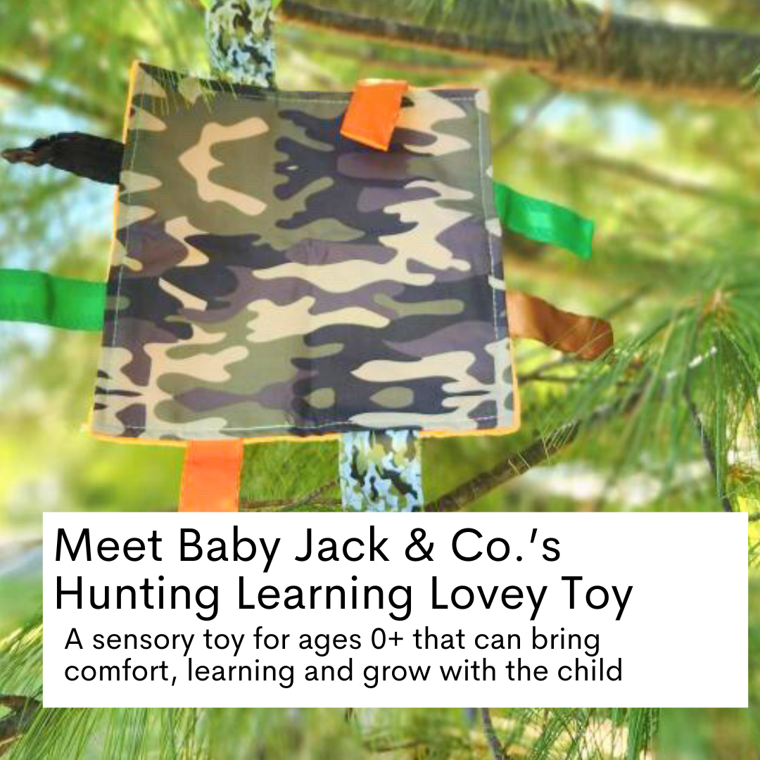 Hunting Camouflage Woods Blaze Orange Crinkle Tag Square Toy