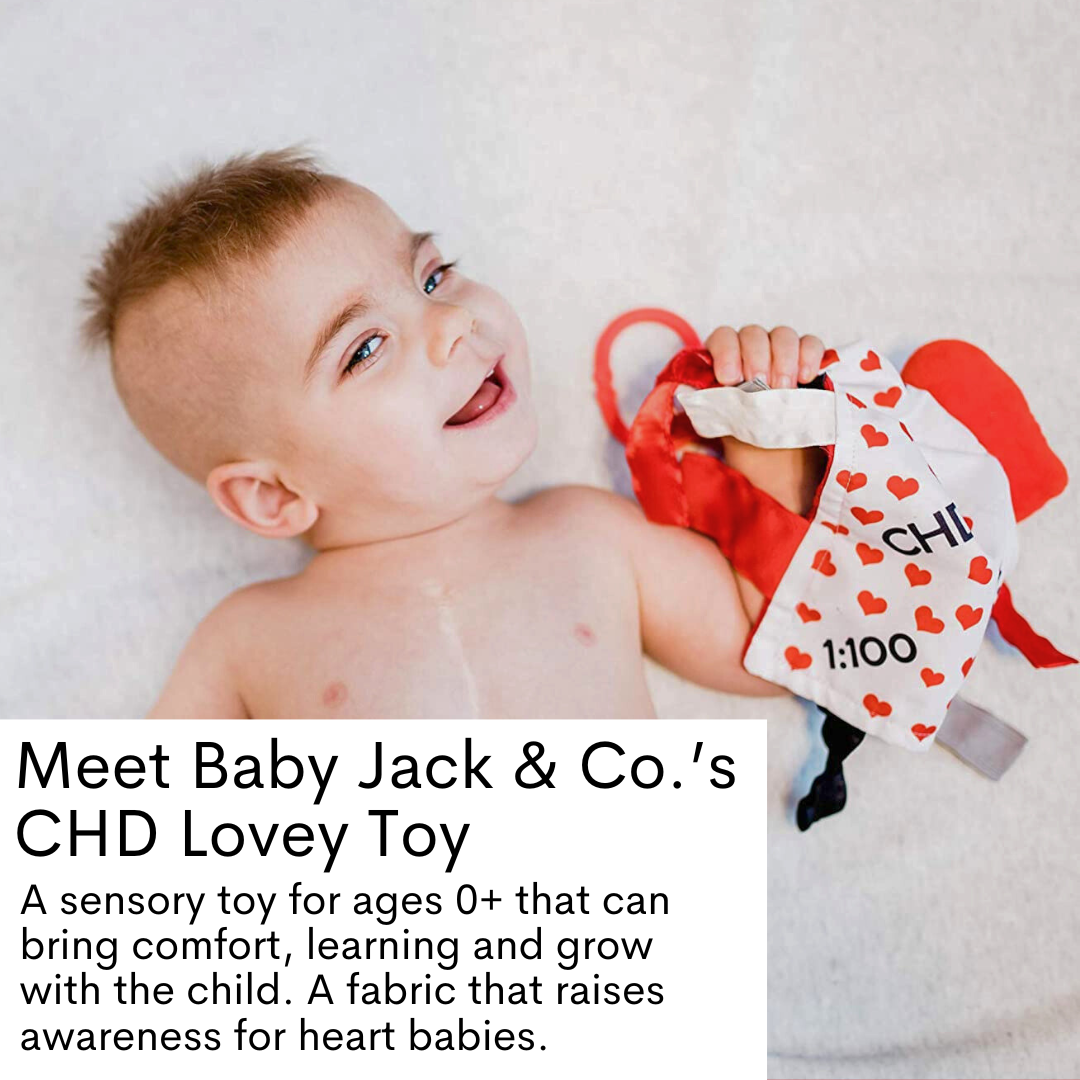 CHD Awareness 1:100 Tag Toy Lovey by Baby Jack
