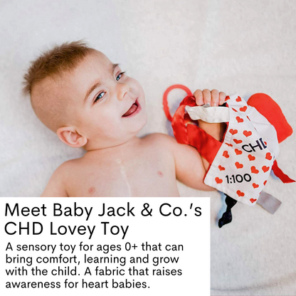 CHD Awareness 1:100 Tag Toy Lovey by Baby Jack