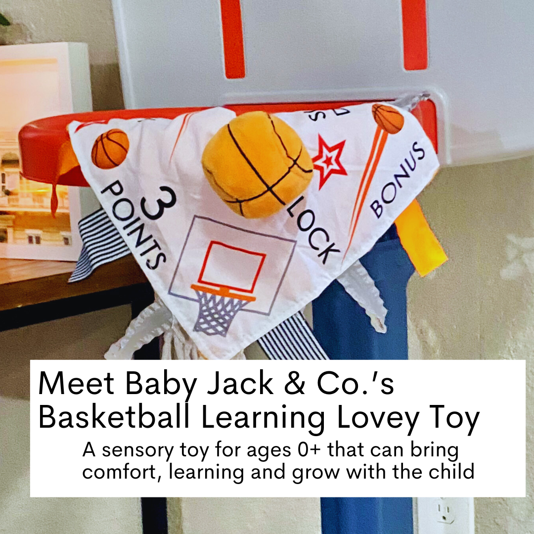 Basketball Learning Lovey 10x10 Plush Stroller Tag Toy by Baby Jack