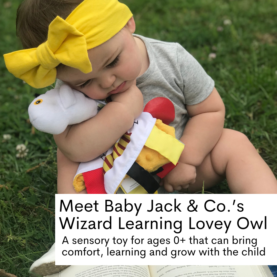 Wizard World Magical Boy Who Lived Baby Jack Learning Lovey Owl Plush Tag Toy 10" x 10"