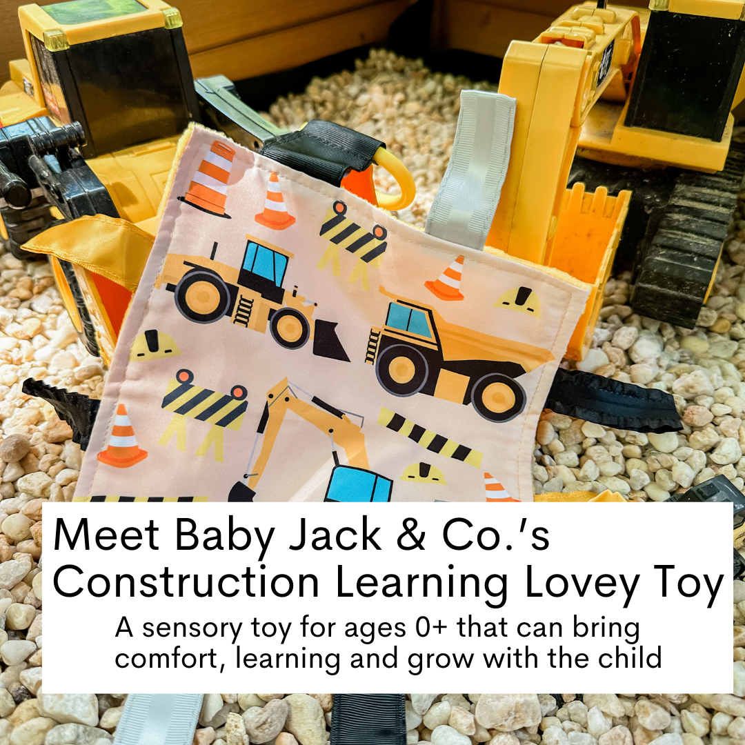 Construction Hard Hat 8x8 Learning Lovey Crinkle Square