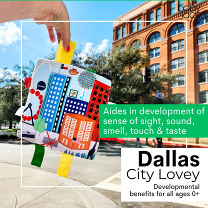 Dallas Texas City Stroller Toy Square with Tags