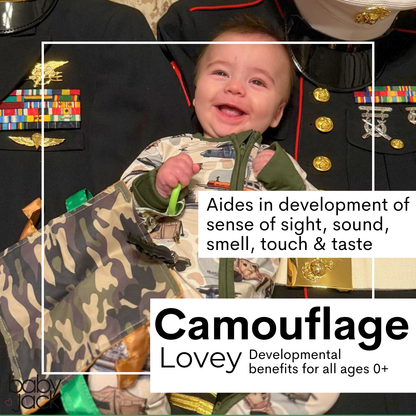 Army Camouflage Military Crinkle Tag Square Lovey