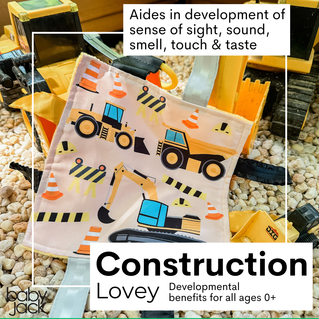 Construction Hard Hat 8x8 Learning Lovey Crinkle Square