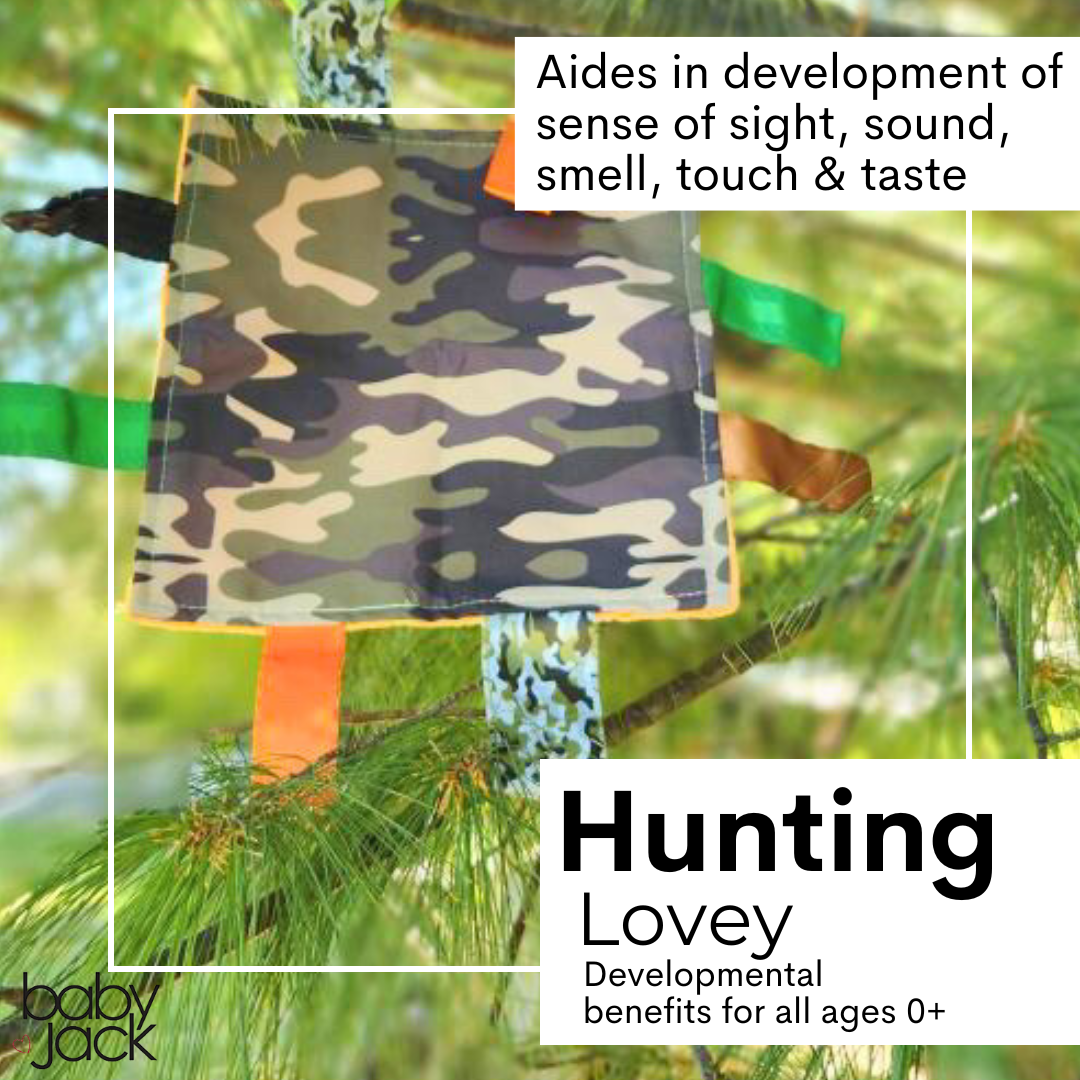 Hunting Camouflage Woods Blaze Orange Crinkle Tag Square Toy