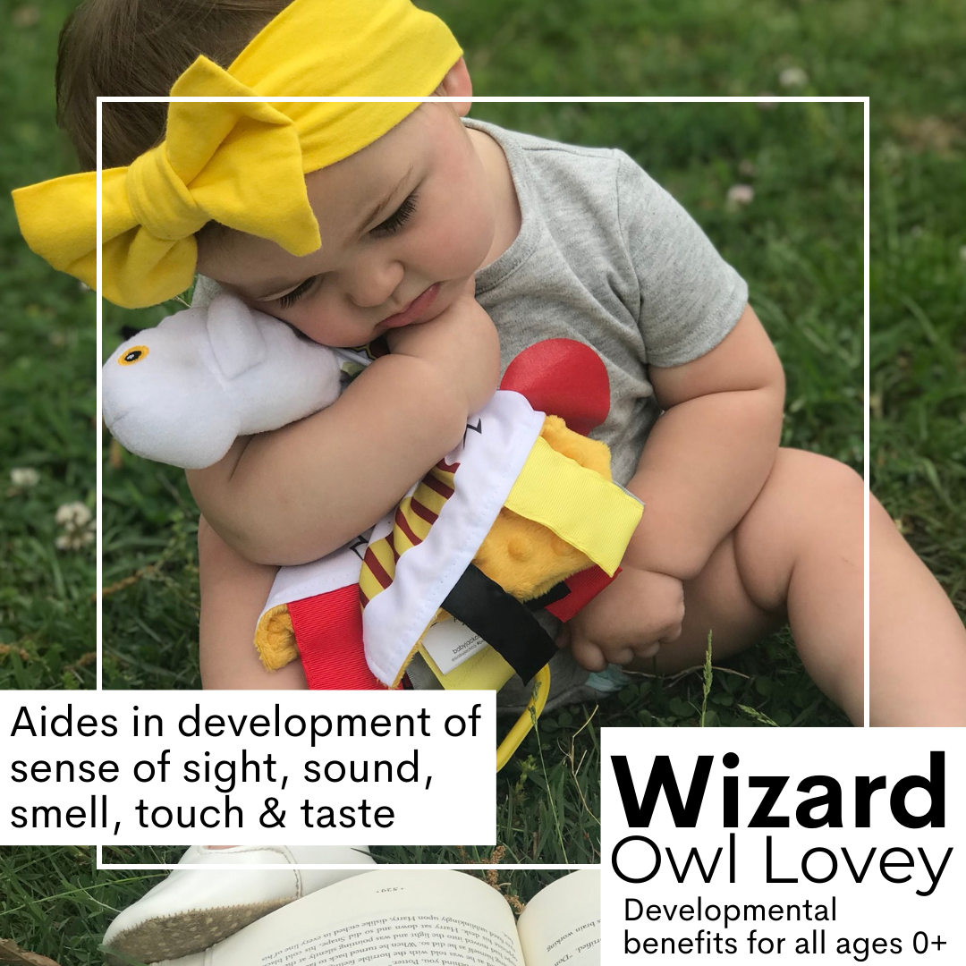 Wizard World Magical Boy Who Lived Baby Jack Learning Lovey Owl Plush Tag Toy 10" x 10"