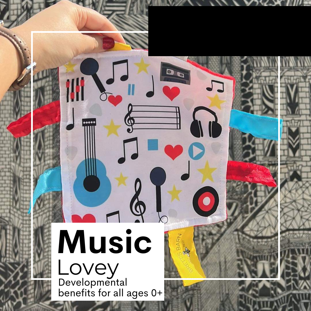 Musical Instruments Feel the Music Crinkle Tag Toy 8" x 8"