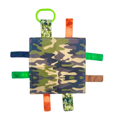 Camouflage Woods Hunter Blaze Orange Crinkle Tag Square Toy