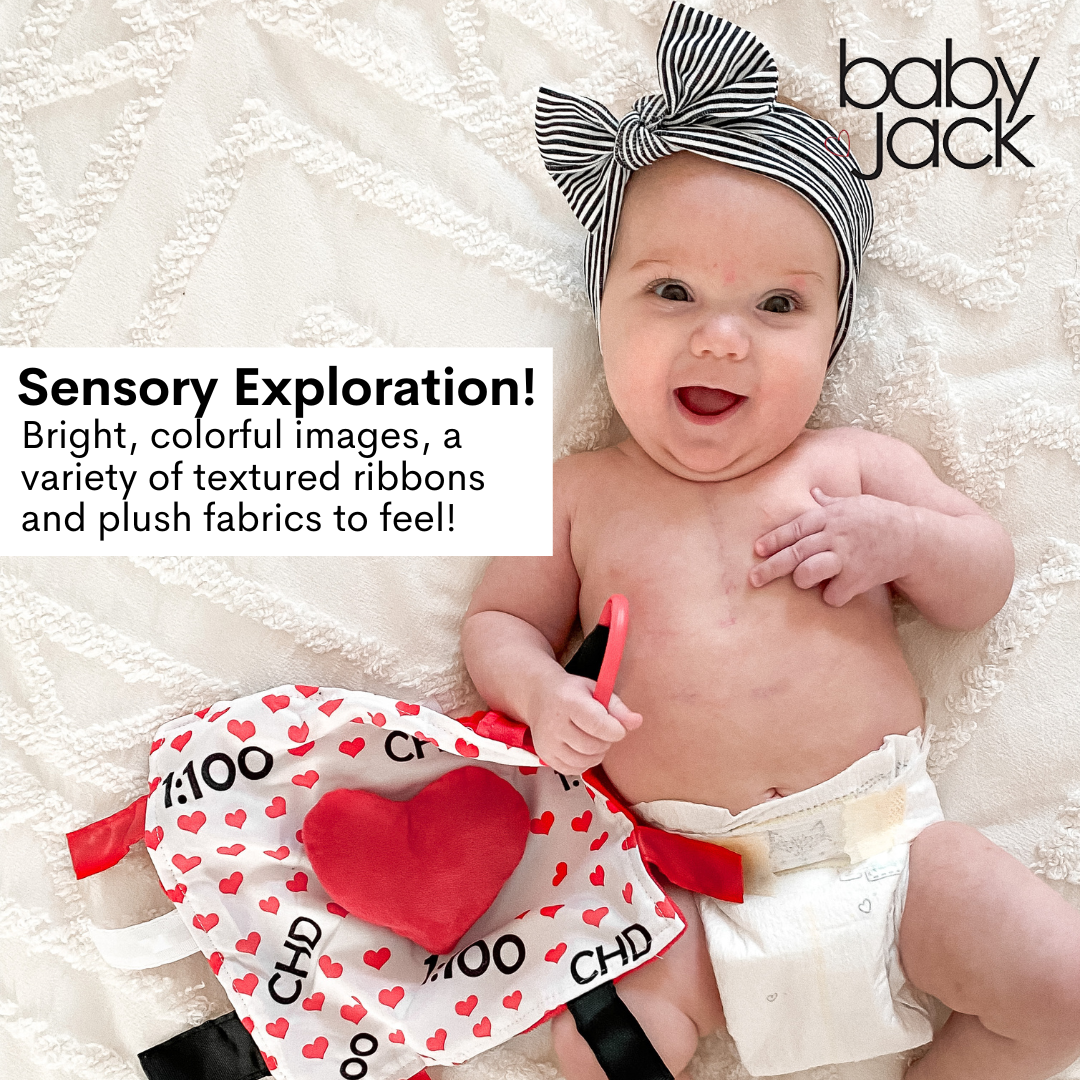 CHD Awareness 1:100 Tag Toy Lovey by Baby Jack