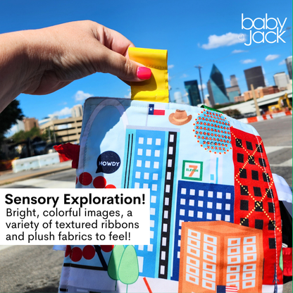 Dallas Texas City Stroller Toy Square with Tags