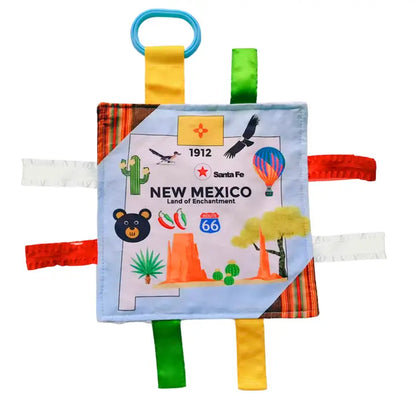 New Mexico State Tag Toy Crinkle Square That Teaches Facts