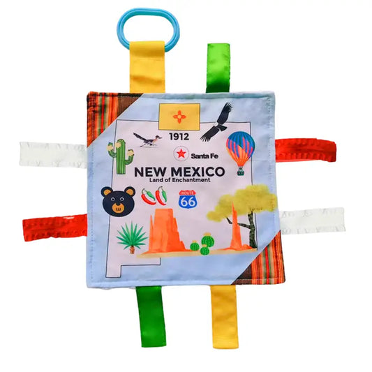 New Mexico State Tag Toy Crinkle Square That Teaches Facts