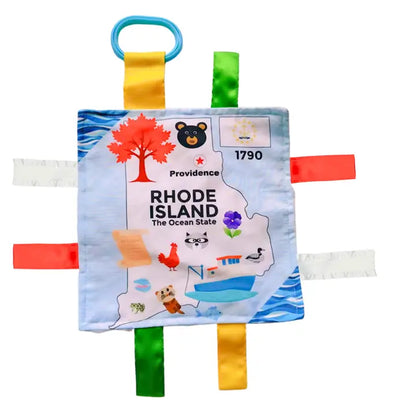 Rhode Island State Tag Toy Crinkle Square That Teaches Facts