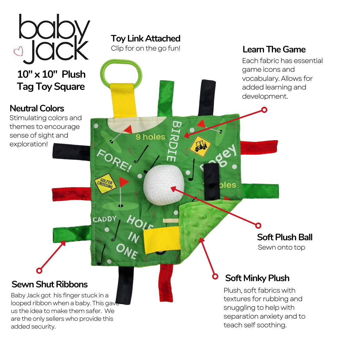 Golf Learning Lovey Stroller Tag Toy for Kids by Baby Jack & Co.