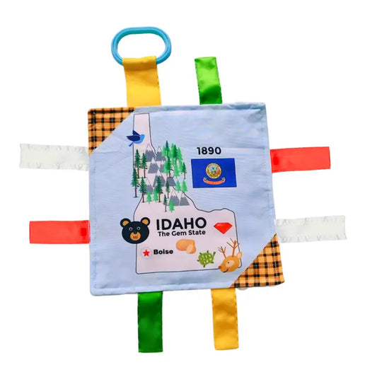 Idaho State Tag Toy Crinkle Square That Teaches Facts