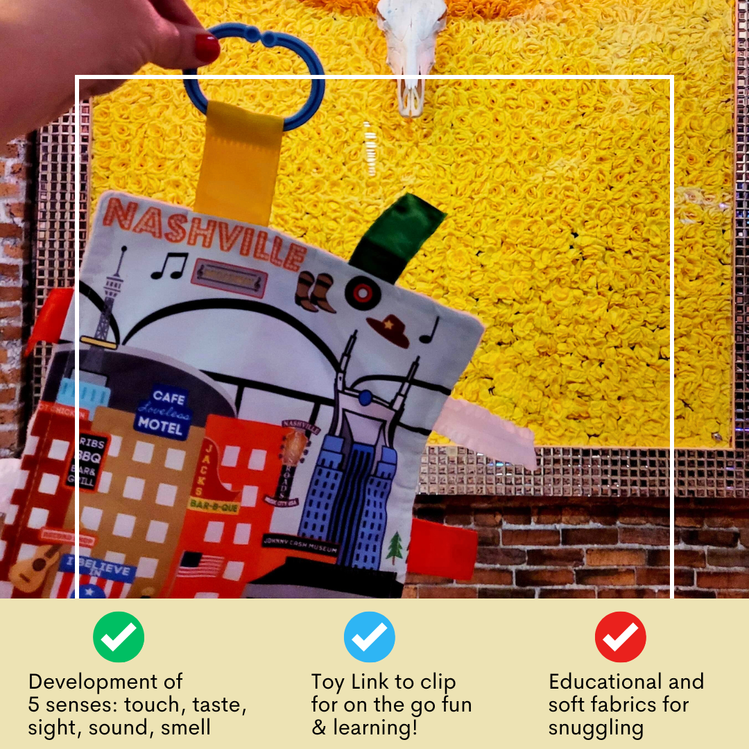 Nashville Music City Stroller Toy Square with Tags