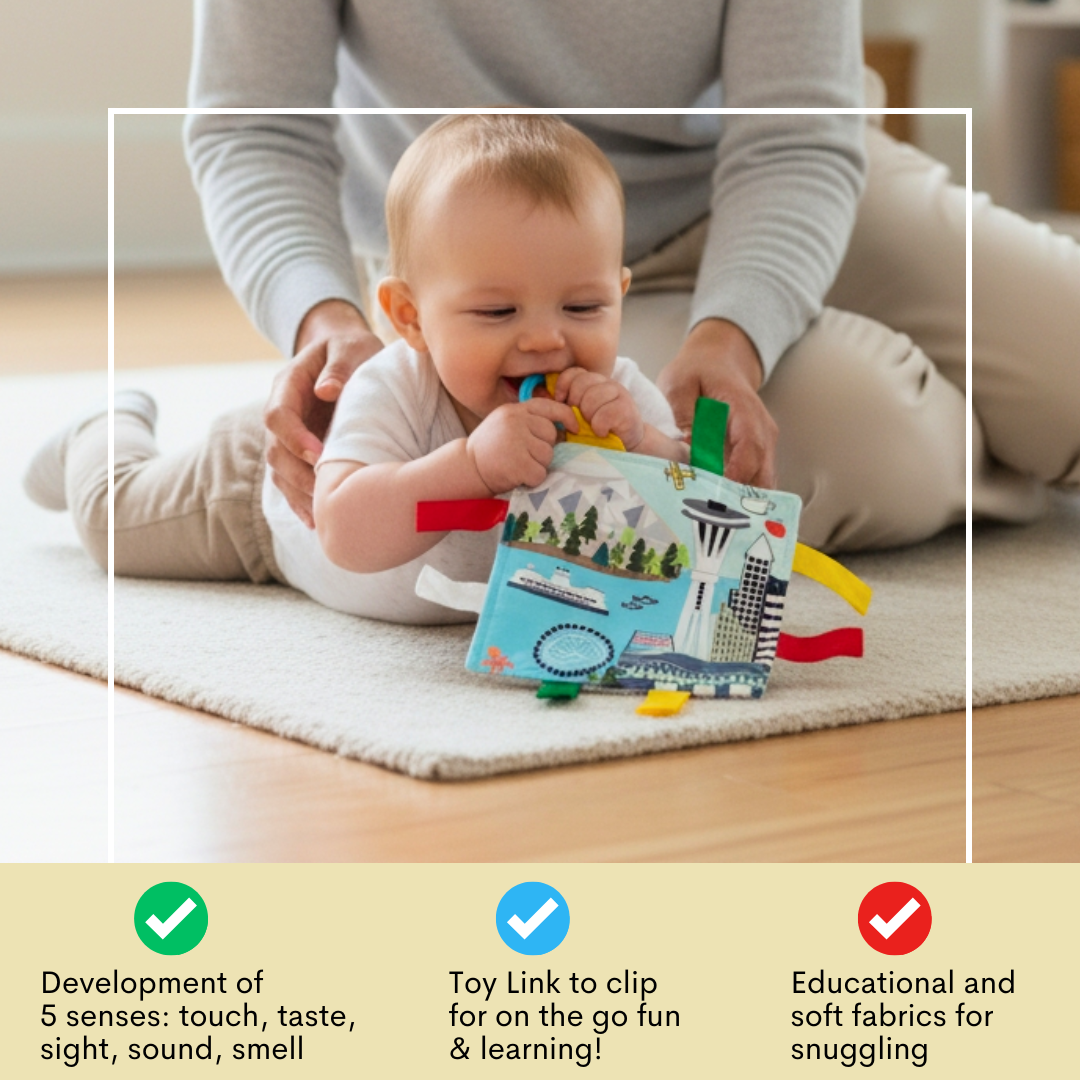 Seattle City Stroller Toy Square with Tags