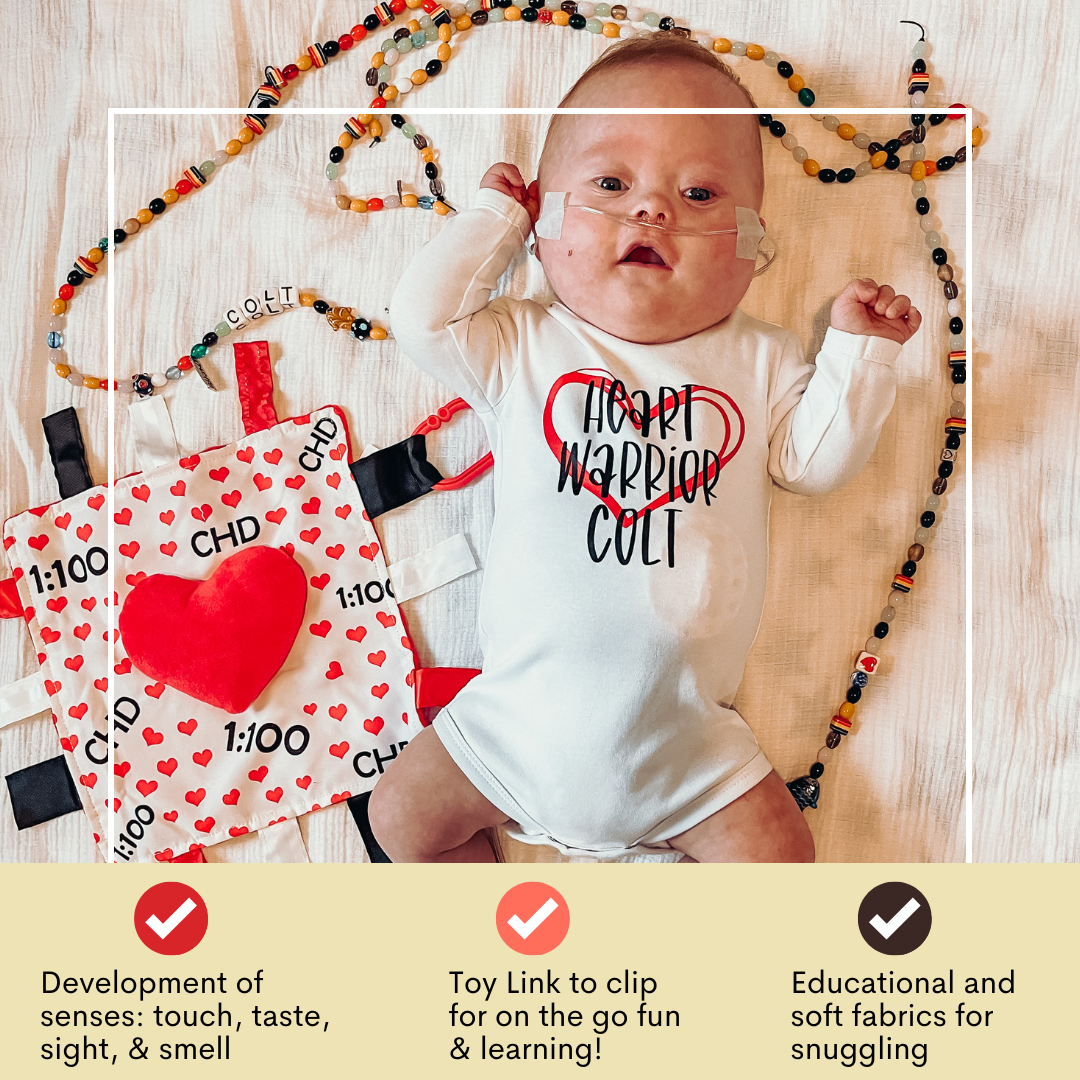 CHD Awareness 1:100 Tag Toy Lovey by Baby Jack