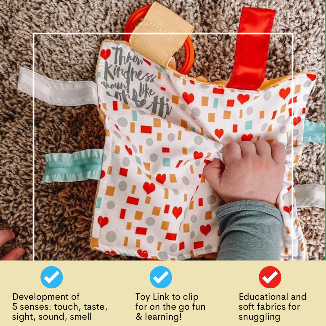 Kindness Confetti Look & Find Shapes Crinkle Tag Square Toy