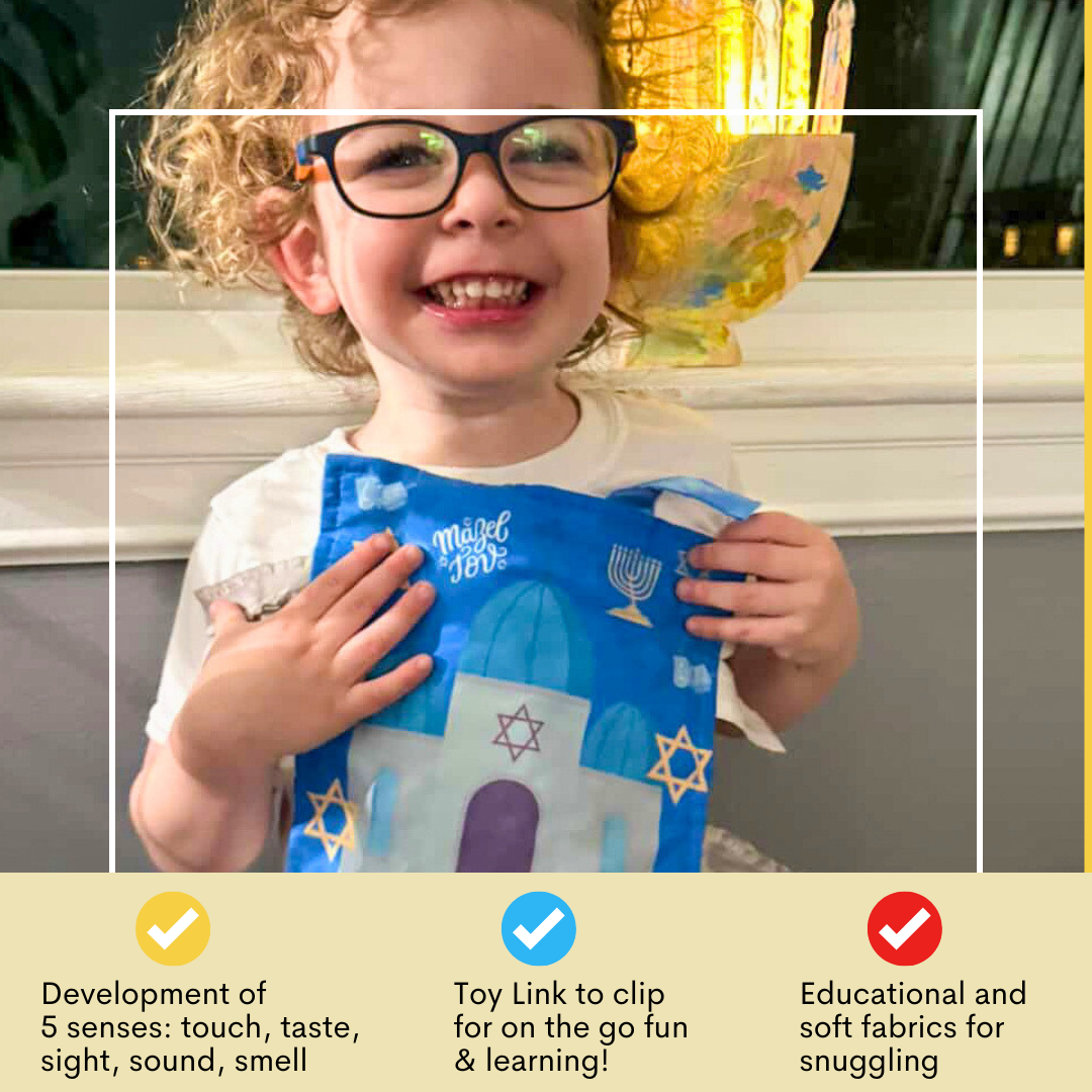 Jewish Baby Tag Crinkle Square