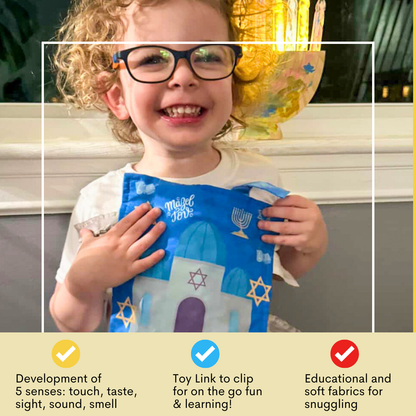 Jewish Baby Tag Crinkle Square