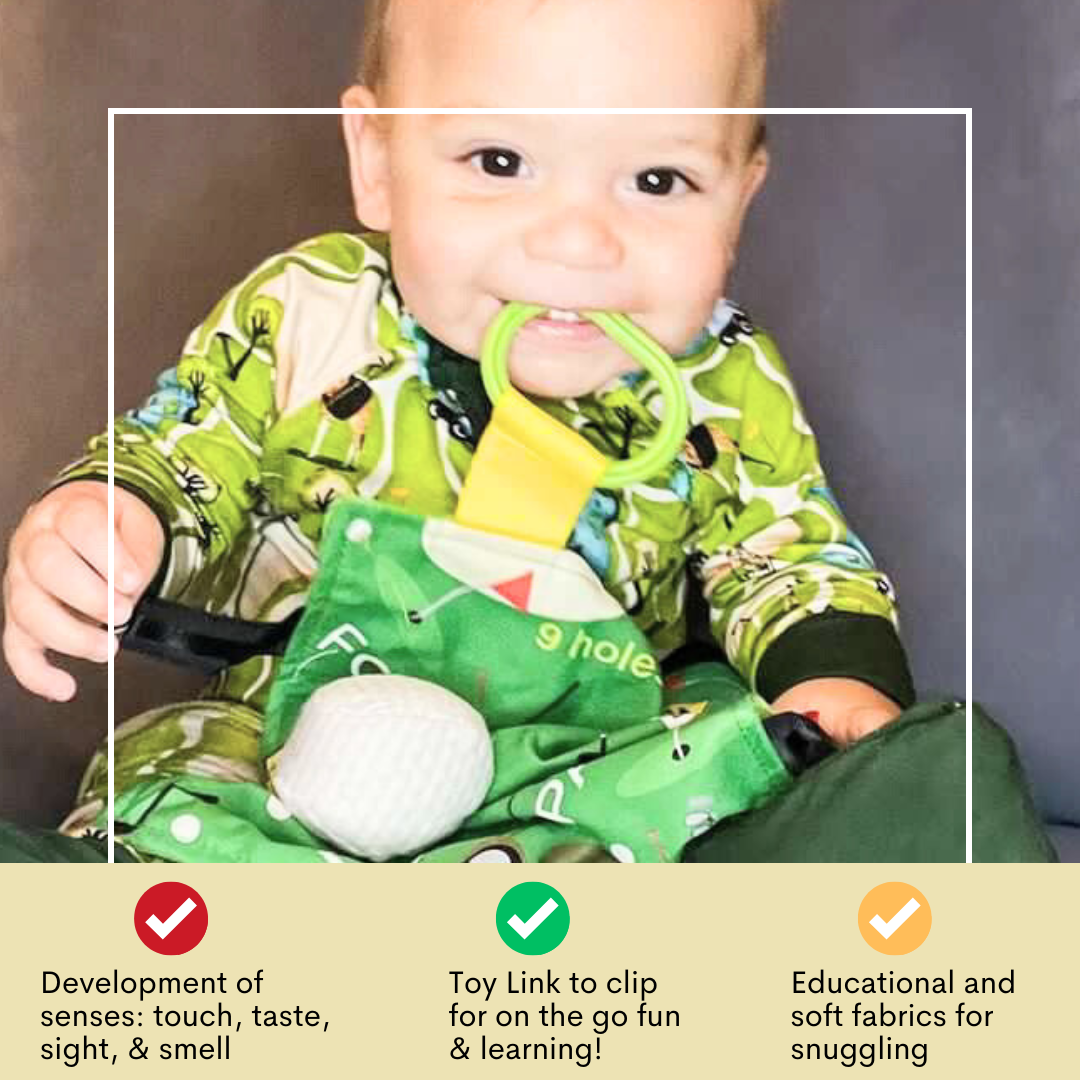 Golf Learning Lovey Stroller Tag Toy for Kids by Baby Jack & Co.