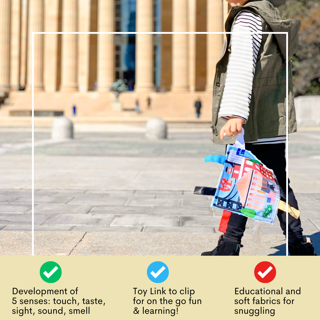 Philadelphia Philly City Stroller Toy Square with Tags