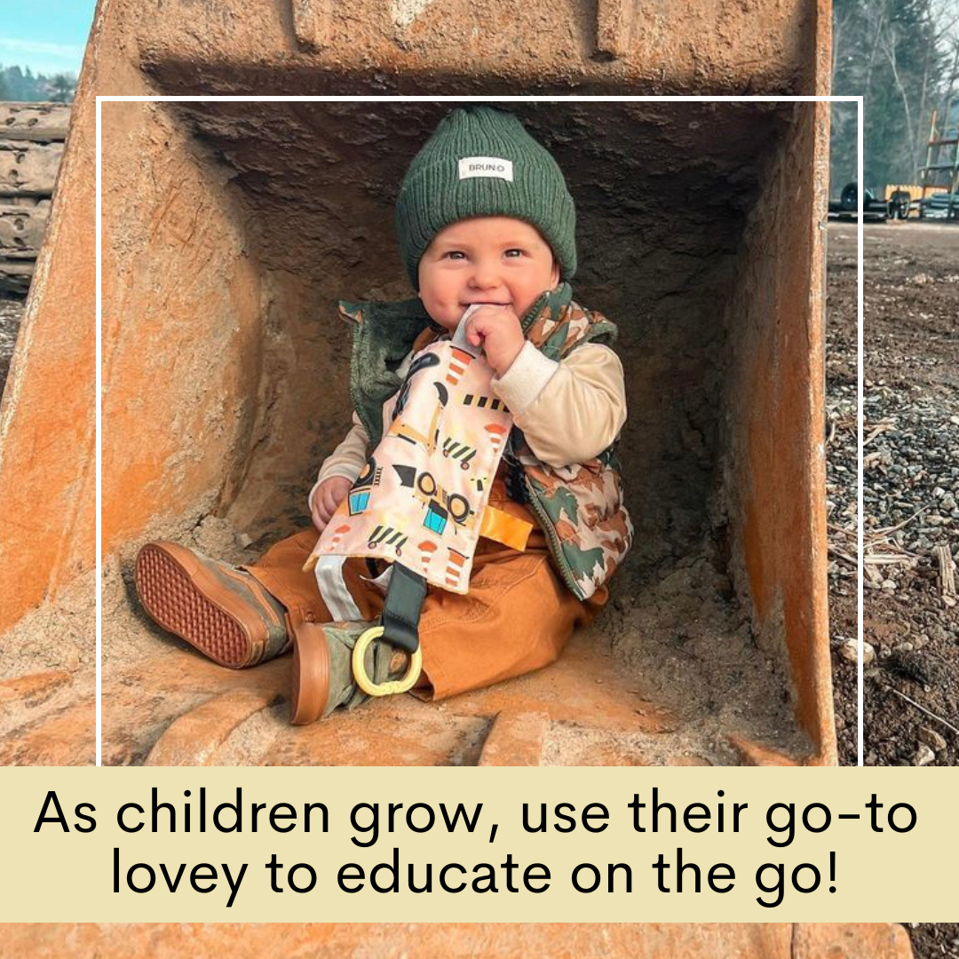 Construction Hard Hat 8x8 Learning Lovey Crinkle Square