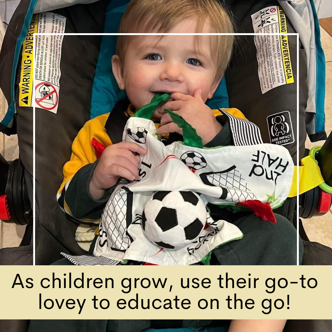 Soccer Plush Learning Lovey Stroller Tag Toy for Kids by Baby Jack & Co.
