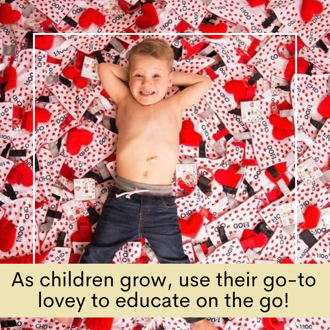 CHD Awareness 1:100 Tag Toy Lovey by Baby Jack