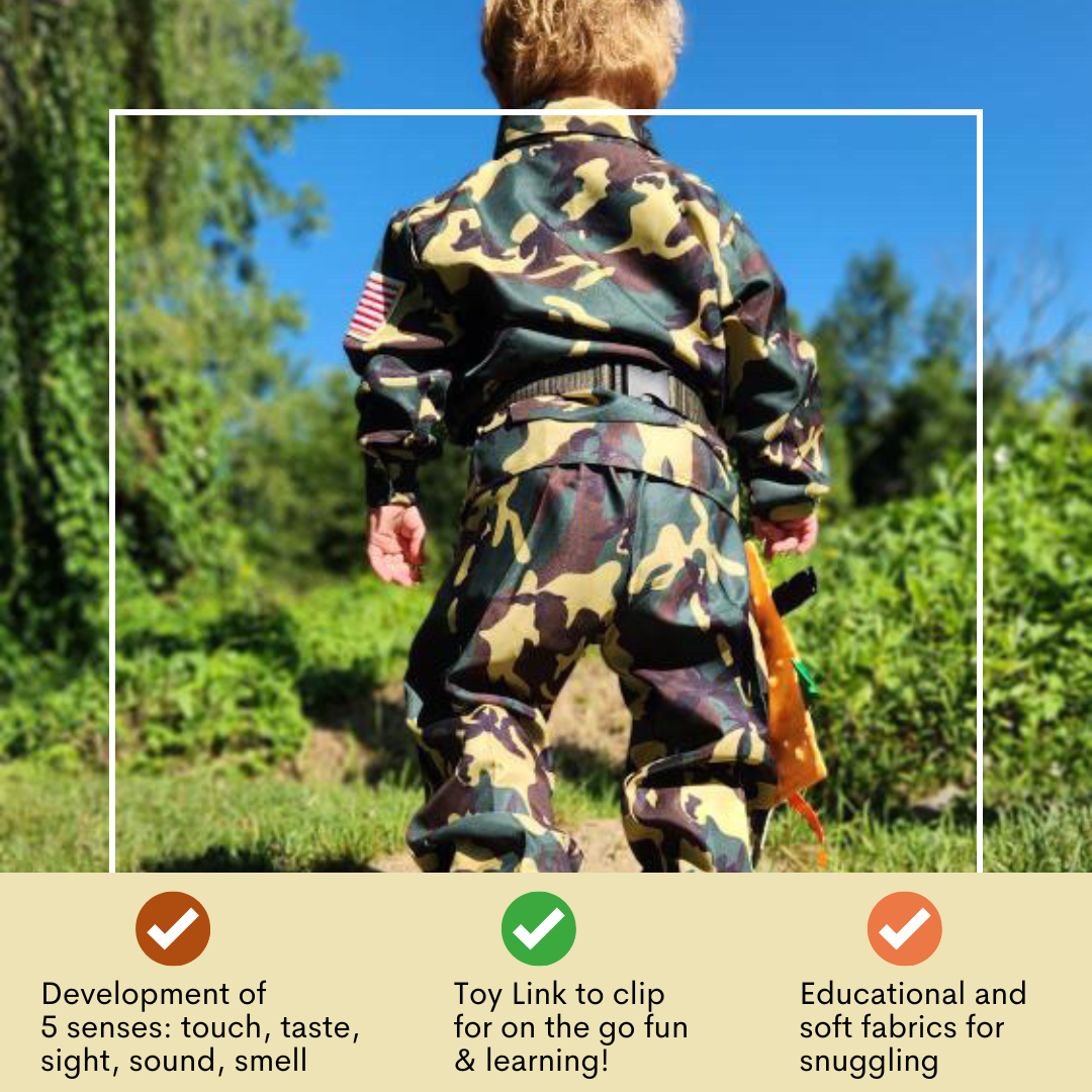 Army Camouflage Military Crinkle Tag Square Lovey