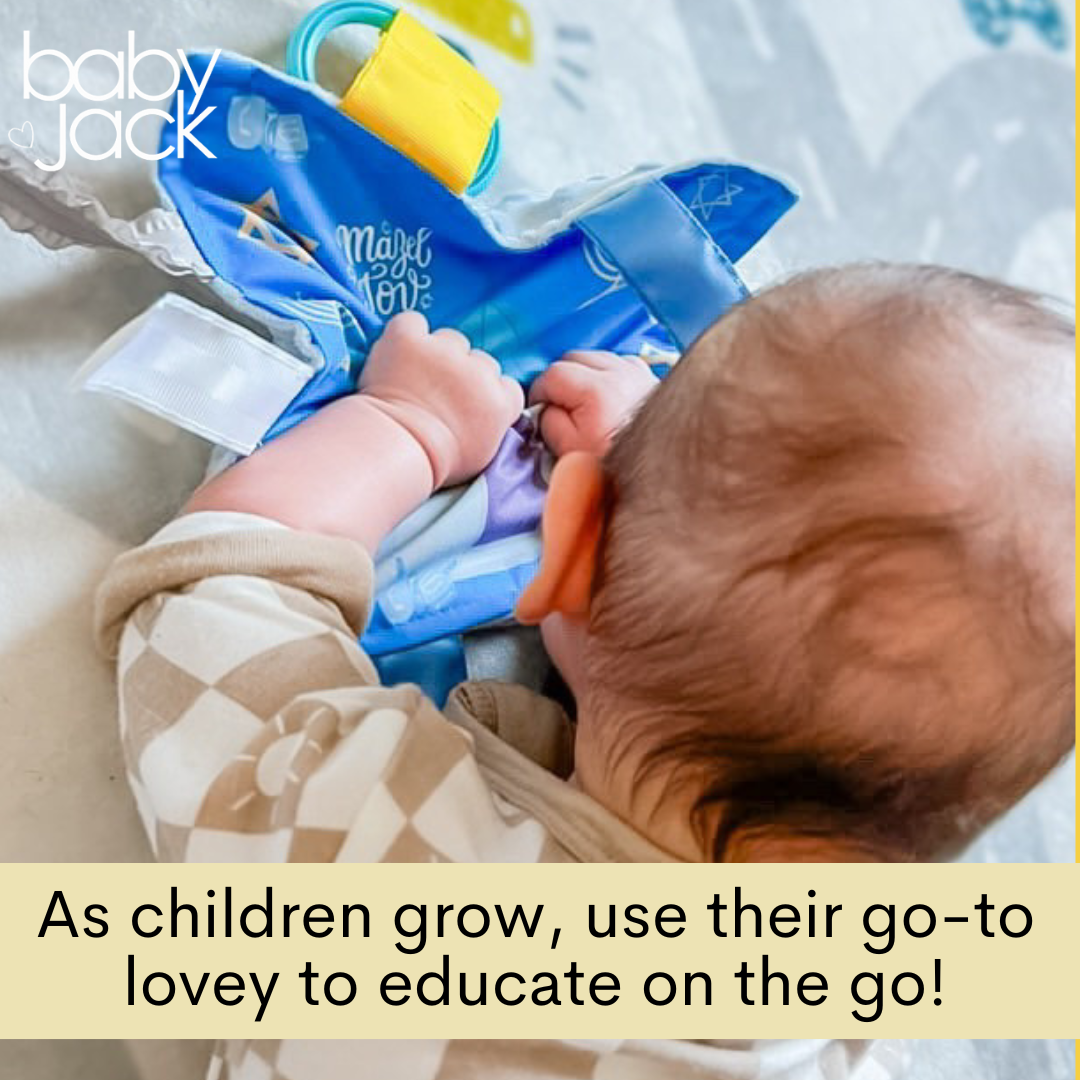 Jewish Baby Tag Crinkle Square