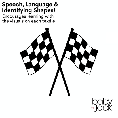Racing Flag "Start your Engines" Learning Lovey Toy