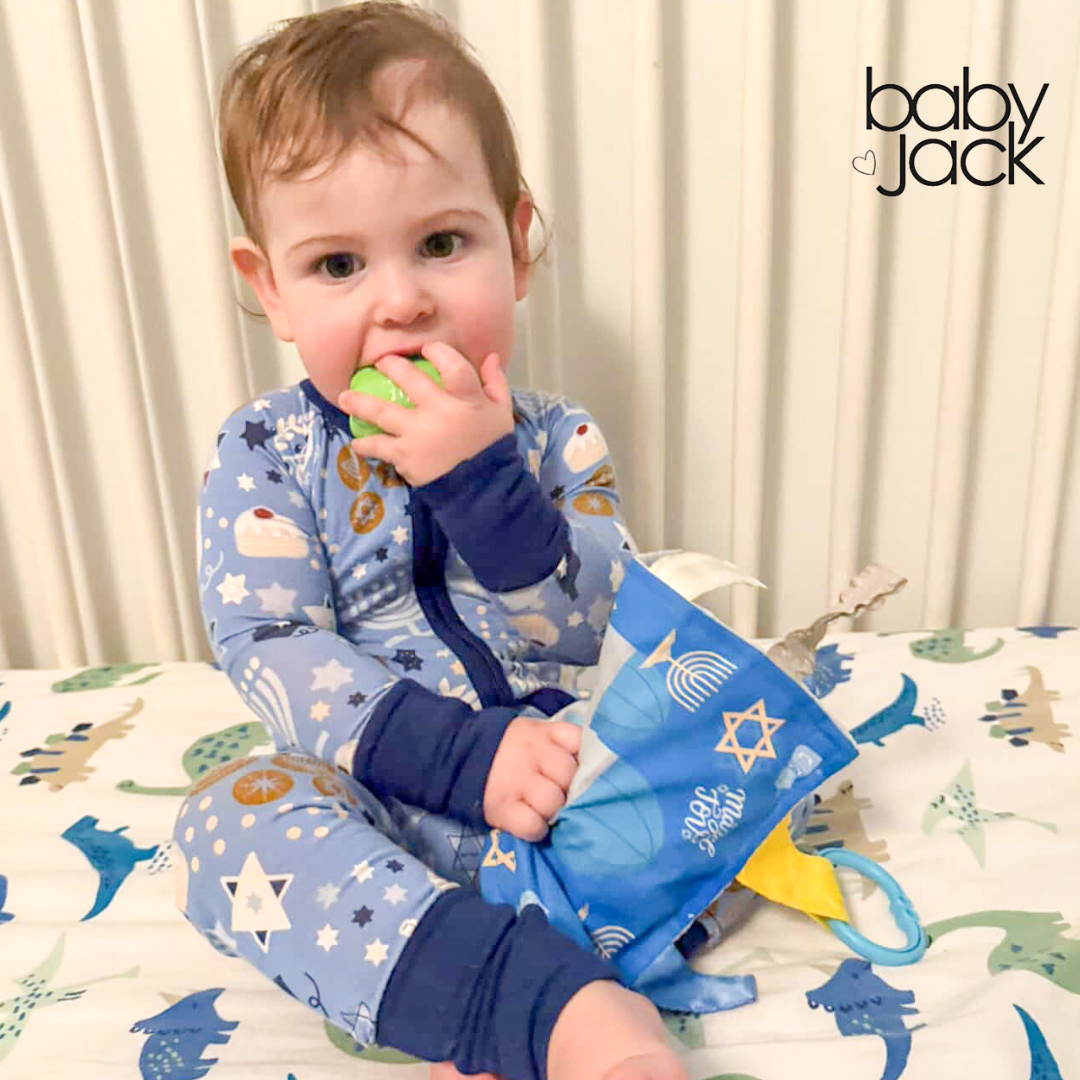 Jewish Baby Tag Crinkle Square