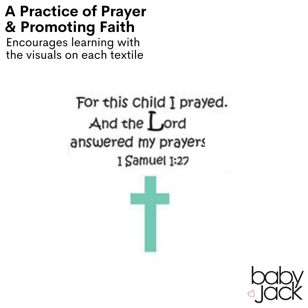 Prayer Bible Verse Baby Tag Crinkle Square