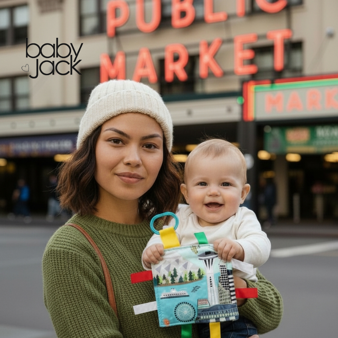 Seattle City Stroller Toy Square with Tags