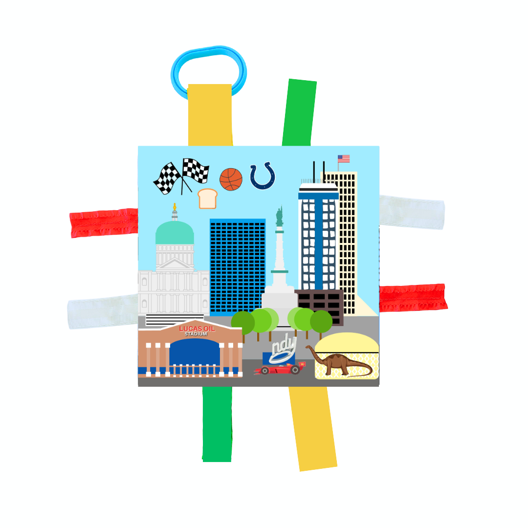 Indianapolis City Stroller Toy Square with Tags